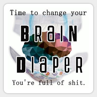 Brain Diaper Sticker
